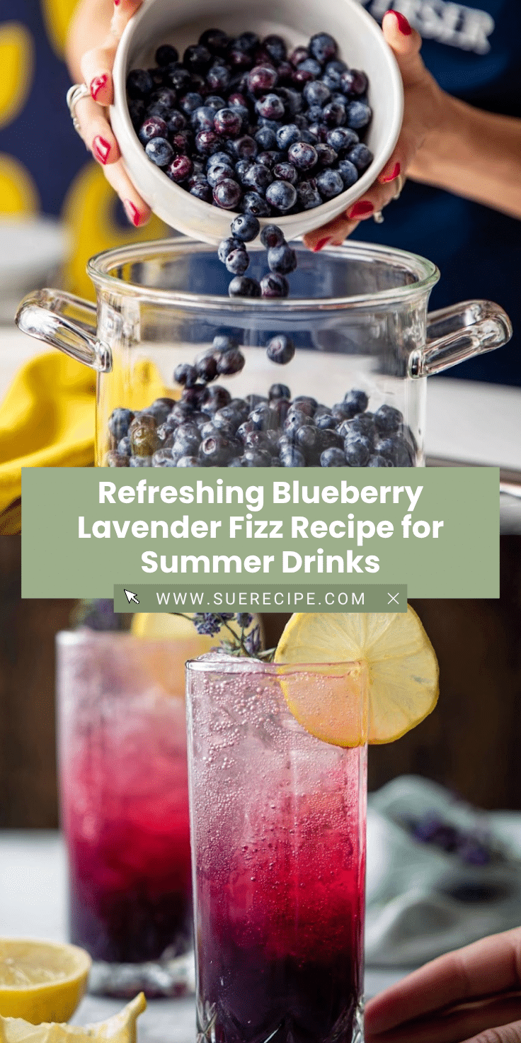 Blueberry Lavender Fizz: Refreshing Floral Bubbly Drink