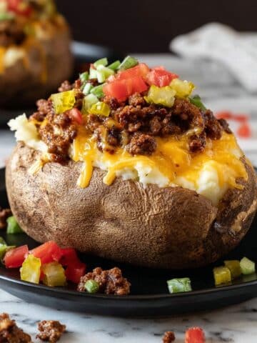 Cheeseburger Twice Baked Potatoes Recipe
