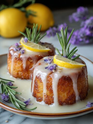 Easy Mini Lemon Cakes with Lavender Glaze Recipe