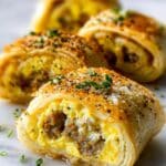 Cheesy Sausage Egg Breakfast Roll-Ups Recipe