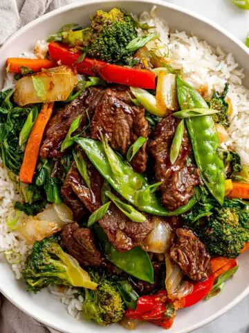 Flank Steak Stir Fry with Orange-Ginger Sauce Recipe