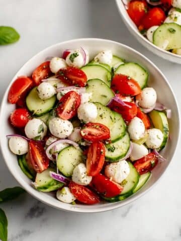 Fresh and Easy Cucumber Caprese Salad Recipe
