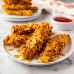 Air Fryer Cornflake Chicken Tenders with Hot Honey Recipe
