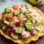 Fresh Shrimp Ceviche with Lime, Avocado, and Tomato Recipe