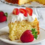 Eggless Strawberry Shortcake Cake with Yogurt Vanilla Whipped Cream Recipe