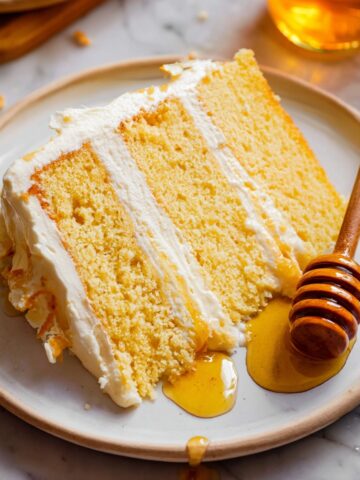 Cornbread Cake with Whipped Honey Buttercream Frosting Recipe
