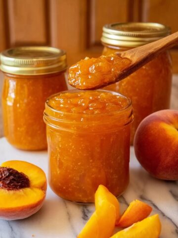 Homemade Peach Jam with Cinnamon and Vanilla Recipe