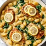 Lemon Chicken Gnocchi with Creamy Spinach Recipe