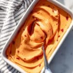 No Churn Creamy Peach Sorbet Recipe