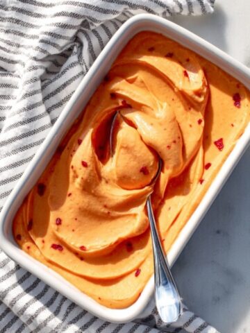 No Churn Creamy Peach Sorbet Recipe