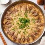 Enoki Beef Rolls in Seasoned Broth Recipe