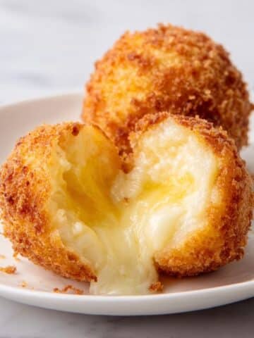Cheese Stuffed Crispy Potato Croquettes with Fresh Dill Recipe