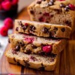 Raspberry Dark Chocolate Banana Bread Recipe