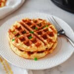 Keto Savory Cheese and Scallion Chaffles Recipe