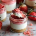 No Bake Strawberry Crunch Cheesecake Jars Recipe