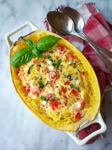 Spaghetti Squash with Tomato, Basil, & Feta Recipe