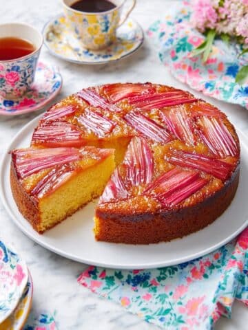 Rhubarb Upside-Down Cake Recipe