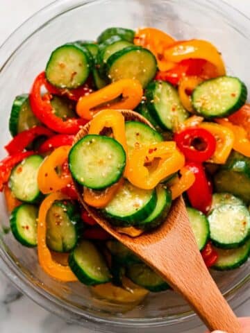 TikTok Viral Cucumber and Bell Pepper Salad Recipe