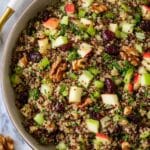 Quinoa Apple Salad with Cranberries, Candied Walnuts, and Maple Dijon Vinaigrette Recipe