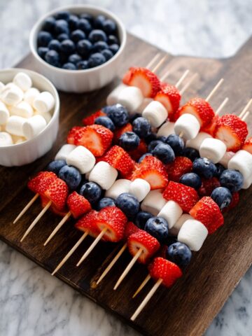 Red, White and Blue Fruit Kabobs Recipe