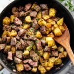 Garlic Butter Steak Bites and Potatoes Recipe