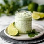 Creamy Garlic Lime Cilantro Sauce Recipe