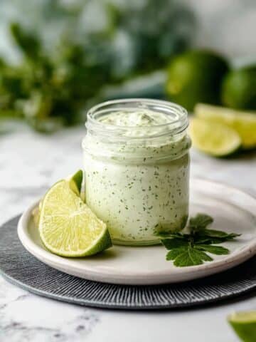 Creamy Garlic Lime Cilantro Sauce Recipe