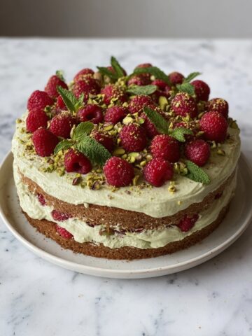 Pistachio Raspberry Cake Recipe