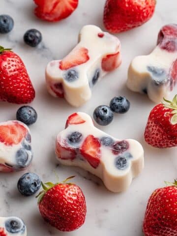 Yogurt Dog Treats with Strawberries and Blueberries Recipe
