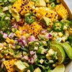 Avocado Corn Salad with Lime and Basil Recipe