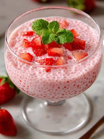 Strawberry Sago (Creamy Tapioca Dessert) Recipe