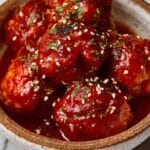 Korean BBQ Meatballs with Spicy Mayo Dip Recipe
