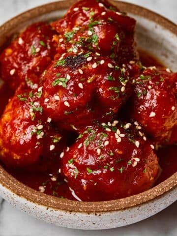Korean BBQ Meatballs with Spicy Mayo Dip Recipe