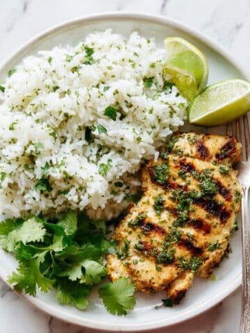 Coconut Lime Grilled Chicken and Rice Recipe