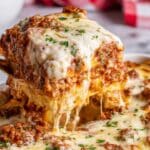 Easy No-Boil Lasagna with Rich Meat Sauce Recipe