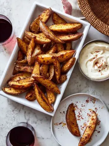 Sumac Fries with Garlic Feta Labneh Dipping Sauce Recipe