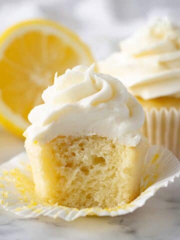 Lemon Cupcakes with Tangy Lemon Frosting Recipe