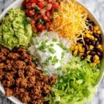 Ground Beef Taco Rice Bowl Recipe