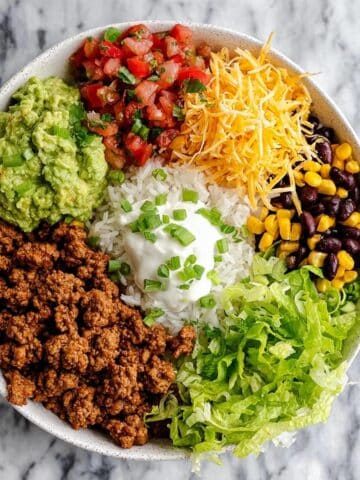 Ground Beef Taco Rice Bowl Recipe