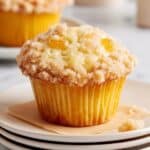 Easy Peach Cobbler Muffins Recipe