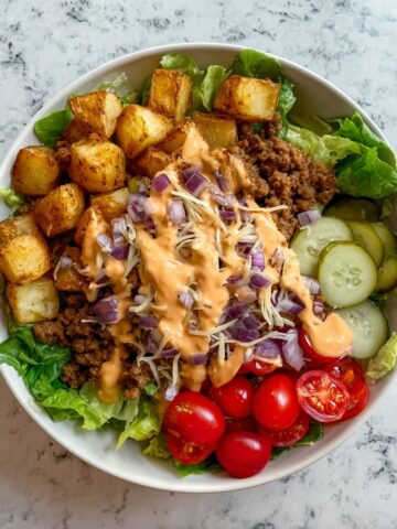 Loaded Burger Bowls Recipe