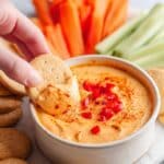 High Protein Cottage Cheese & Roasted Red Pepper Dip Recipe