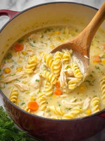Easy Creamy Chicken Noodle Soup Recipe