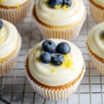 Lemon Blueberry Cupcakes with Lemon Cream Cheese Frosting Recipe