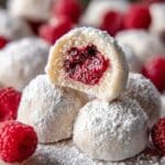 Easy Raspberry Almond Snowball Cookies Recipe