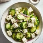 Cucumber Feta Salad with Lemon Greek Vinaigrette Recipe