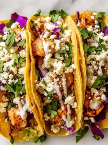 Spicy Cajun Shrimp Tacos with Lime Cabbage Slaw Recipe
