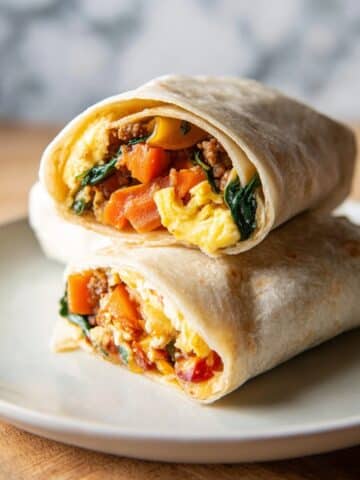 Sheet Pan Protein Breakfast Burritos Recipe