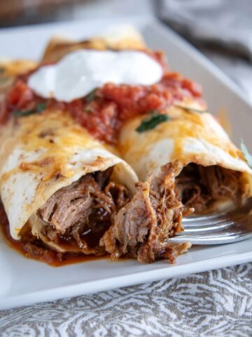 Slow Cooker Mexican Beef Enchiladas Recipe