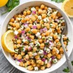 Gluten Free Lemony Chickpea Feta Salad Recipe